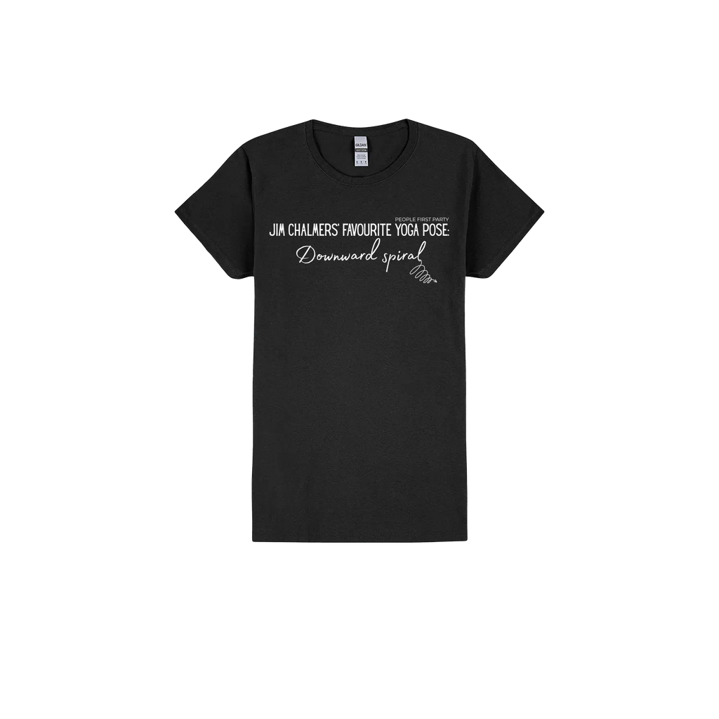 Black front flat lay