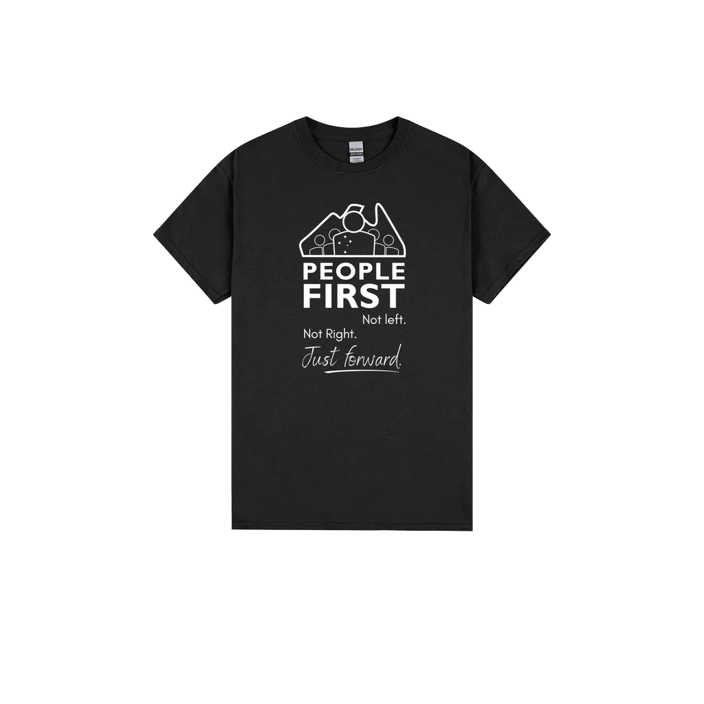 Black front flat lay