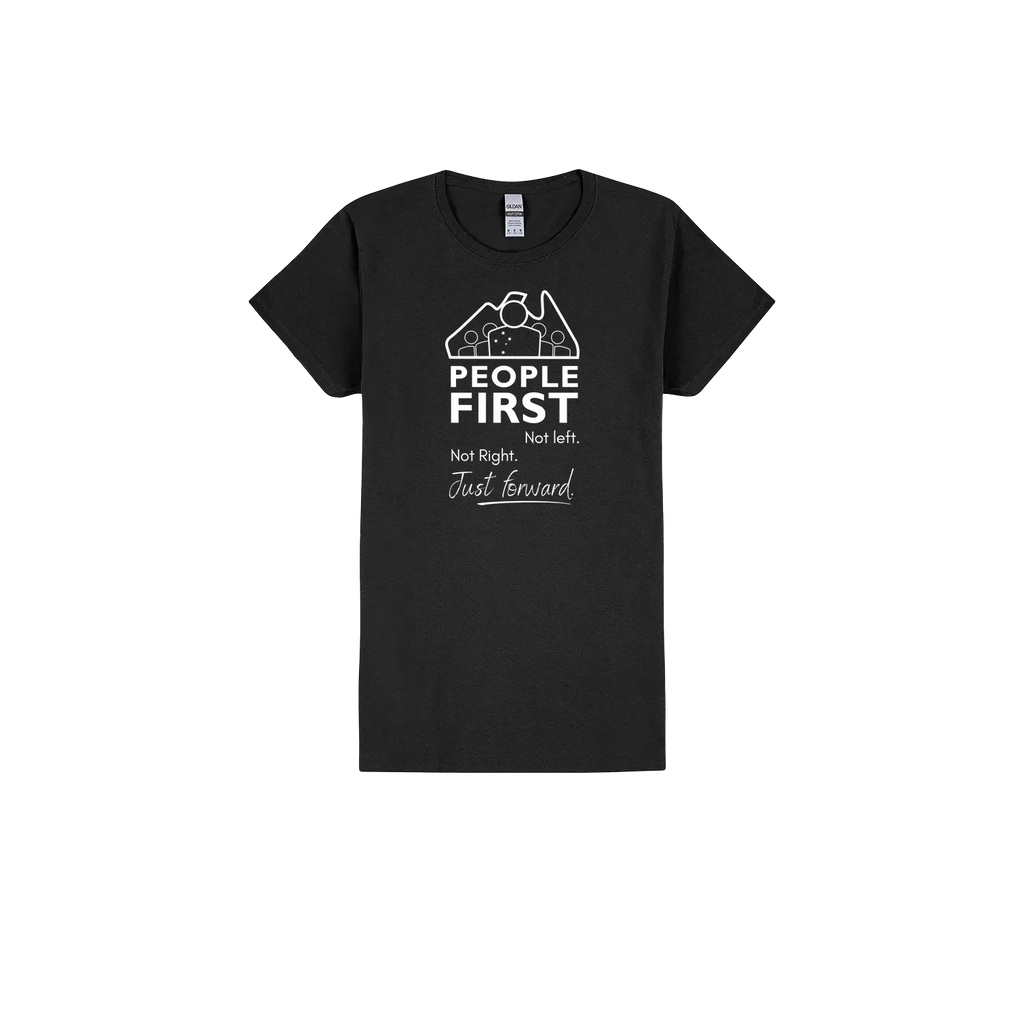 Black front flat lay