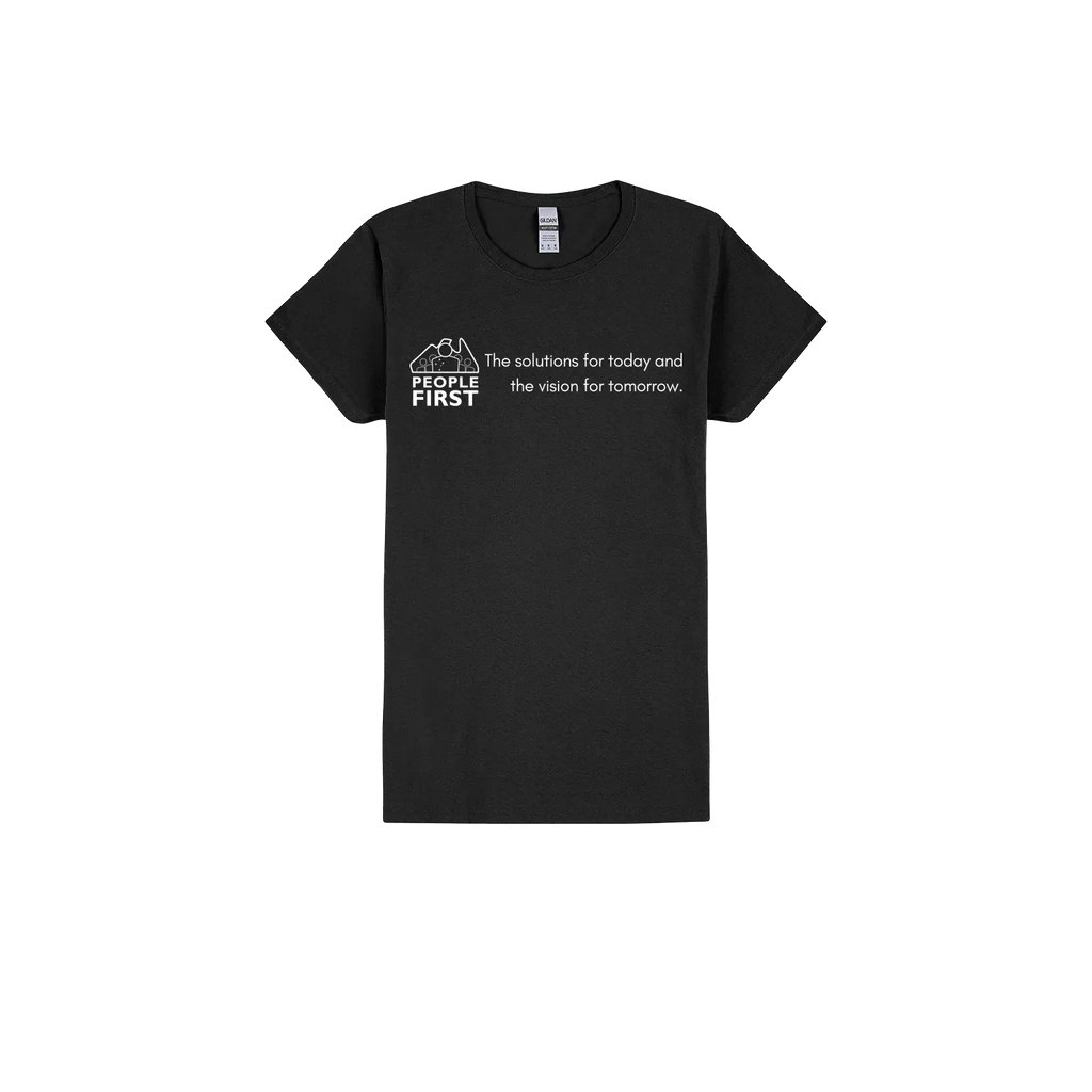 Black front flat lay