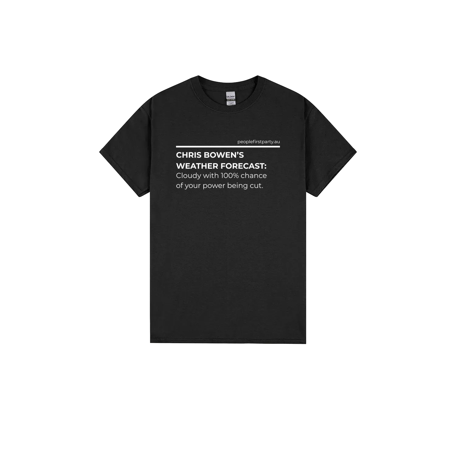 Black front flat lay