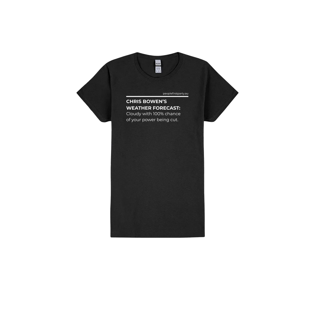 Black front flat lay