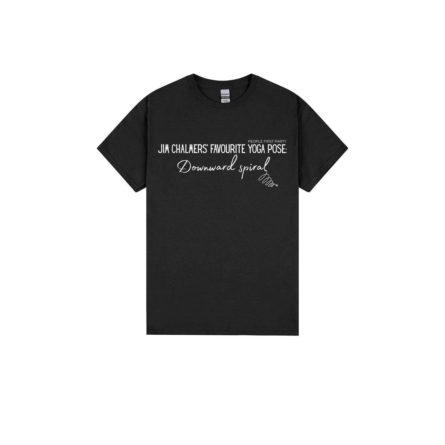 Black front flat lay