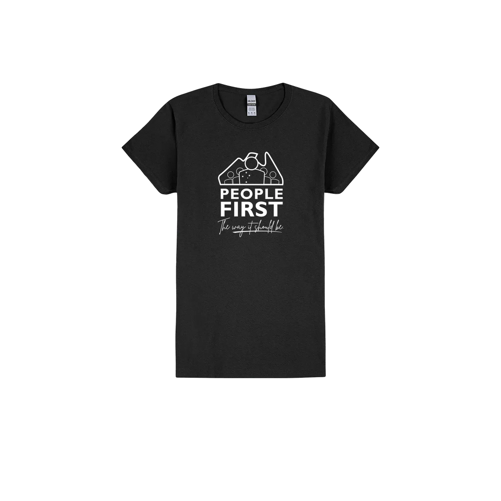 Black front flat lay