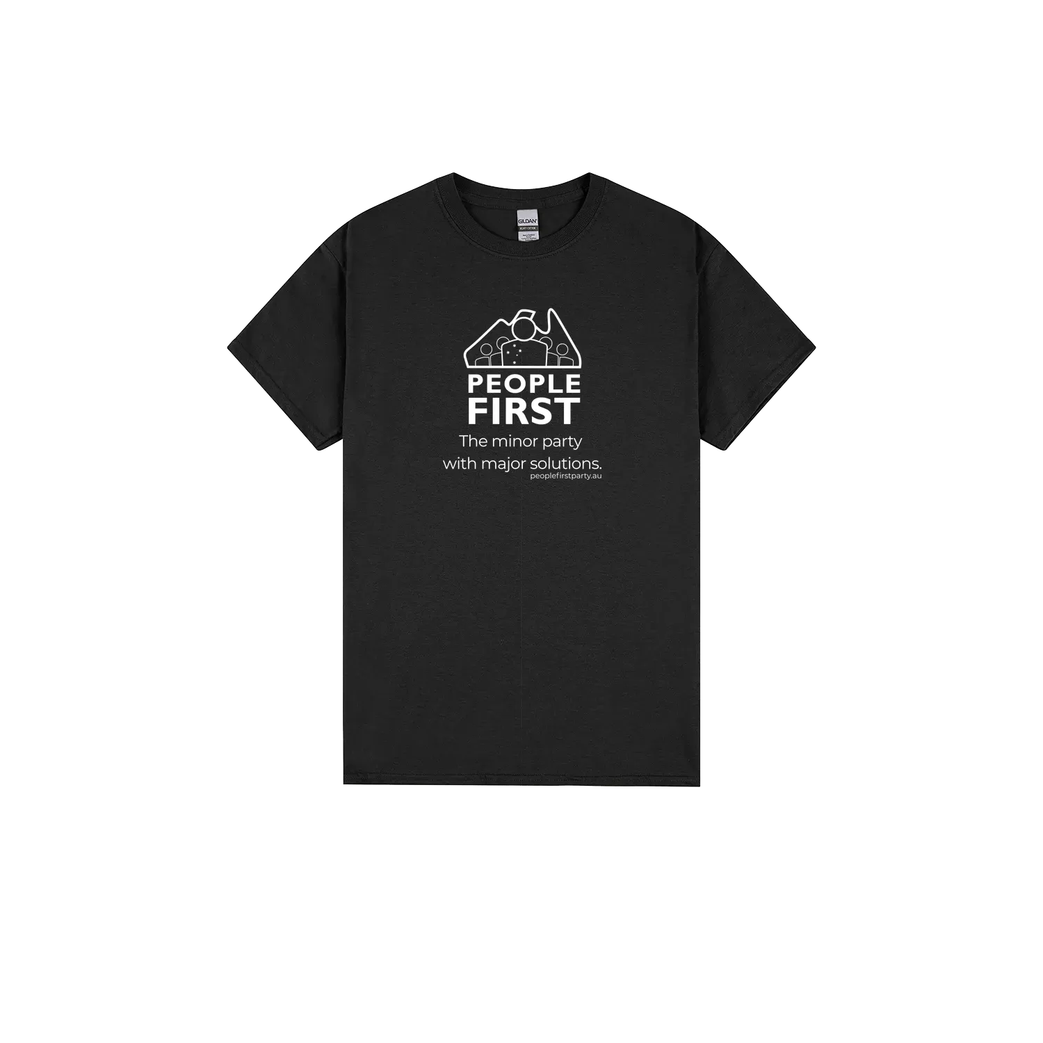 Black front flat lay