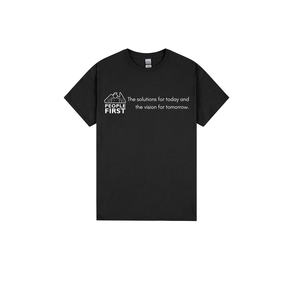 Black front flat lay