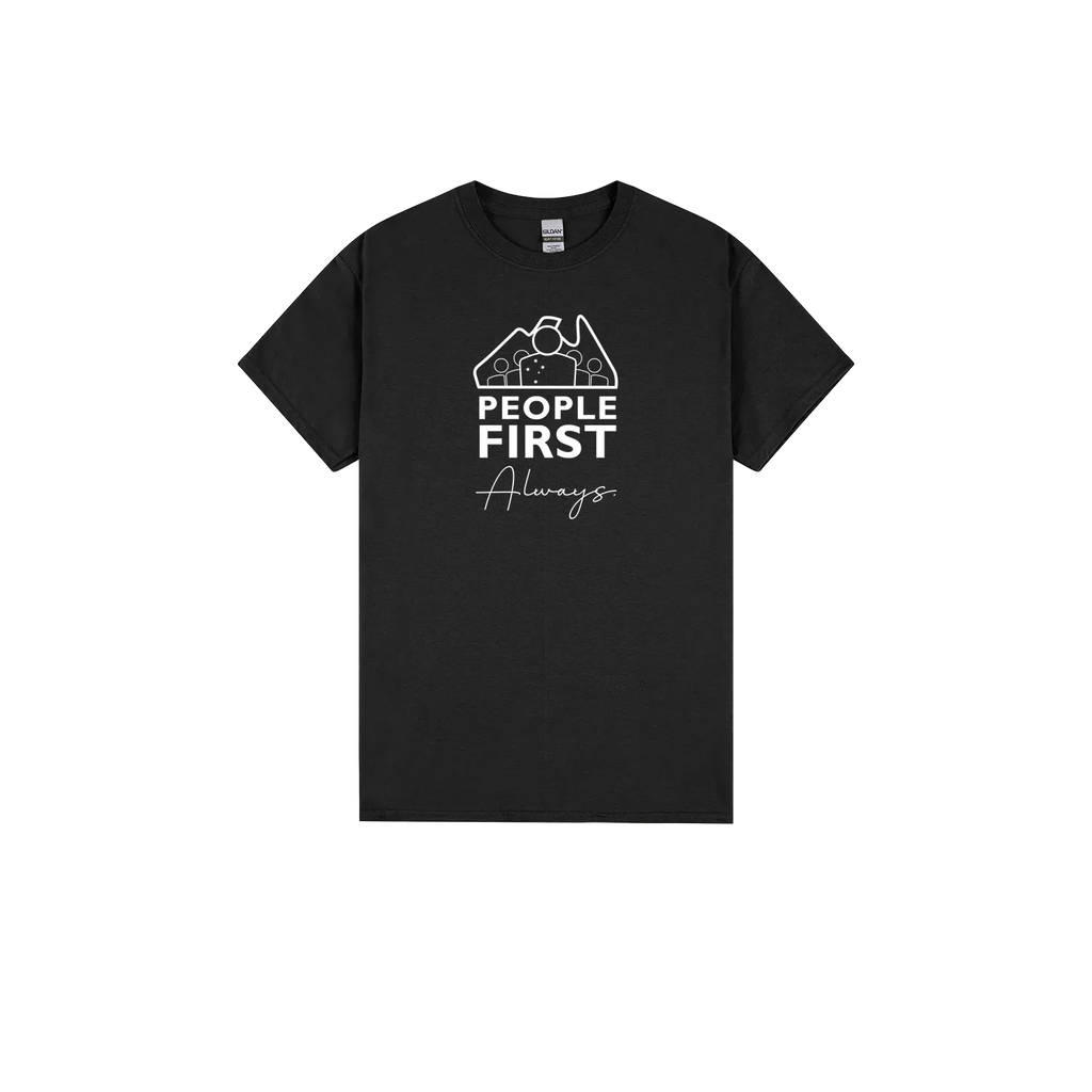 Black front flat lay