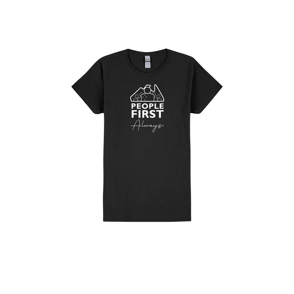 Black front flat lay