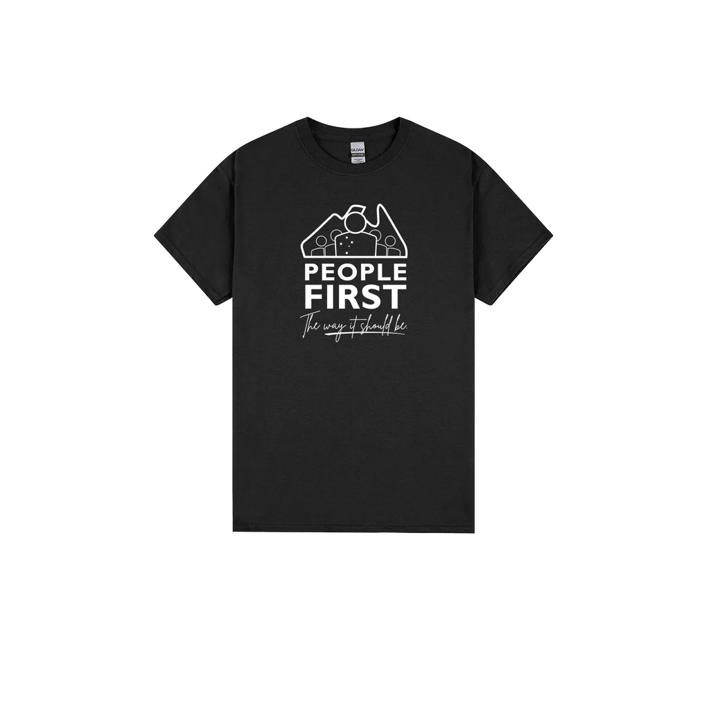 Black front flat lay